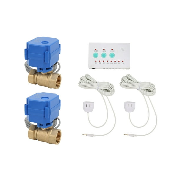 Water Leaking Sensor Double Valve Audible Alarm Home Smart Detector AC100240V for Home Water Leaking, Water Alarms
