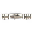 thumbnail image 1 of Warm Shaker Wood 36" WD Coffee Table & 20" WD 2 End Tables in Distressed Gray, 1 of 10