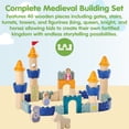thumbnail image 2 of PlanToys® Castle Blocks Wooden Montessori Building and Imaginative Play Set | Creative Thinking, Fine Motor and Early STEM Learning Activity | Eco Friendly Open Ended Construction Toy, 2 of 8