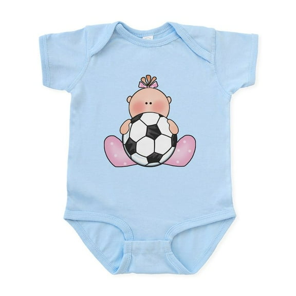 CafePress - Lil Soccer Baby Girl Infant Bodysuit - Baby Light Bodysuit, Size Newborn - 24 Months