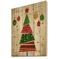 thumbnail image 1 of Design Art - Arbre de Noël Déstructuré Abstrait Rouge et Vert, 1 of 5
