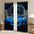 thumbnail image 2 of Manfei Kids Children Sport Car Black Out Curtains,Geometric Plaid Curtains Pack of 2 (42x63 Each),Car Theme Bedroom Curtains,Super Cozy Room Decor, 2 of 6