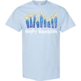 thumbnail image 3 of Inktastic Happy Hanukkah with Lit Candles T-Shirt, 3 of 5