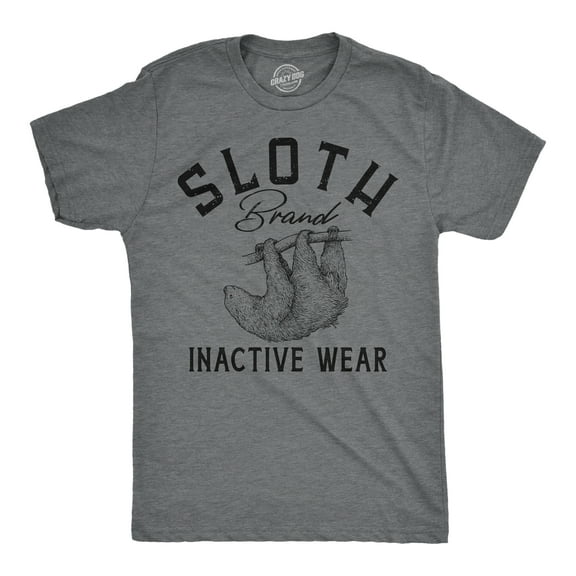 Mens Funny T Shirts Sloth Brand Inactive Wear Sarcastic Animal Graphic Tee Graphic Tees
