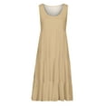thumbnail image 3 of UPPADA Summer Dresses for Women 2024 Sleeveless Dress Solid Gradient Jumpers Swing A Line Sundress Boho Vacation Sundresses, 3 of 6