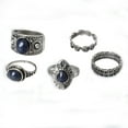 thumbnail image 2 of 5Pcs/Set Bague en Alliage de Pierre Bleue Vintage Femmes Charmant Bijoux, 2 of 8