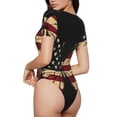 thumbnail image 2 of Fotbe Patriotic USA Butterfly Art Body de Mujer con Cuello Redondo y Mangas Cortas, Sin Mangas Ajustado, Suave, Cómodo y Básico-Medium, 2 of 7