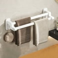 thumbnail image 1 of Bathroom Wall Mounted Slipper and Shoe Rack with Adjustable Height, Rust-Proof Stainless Steel Shoe Storage and Towel Holder for Bathroom and Entryway, 1 of 6