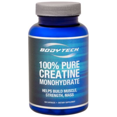 - BodyTech 100 Pure Creatine Monohydrate 2250 MG Supports Muscle Strength Mass, 33 Servings (100 Capsules)