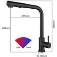 thumbnail image 5 of Kitchen Faucet Black 304 Stainless Steel Kitchen Sink Mixer Tap with Pull-out Spray 360° Rotatable, 5 of 5