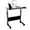 Black, variant on Standing Computer Desk With Wheels, Removable Side Desk, Sit-stand Desk With Adjustable Height, Card Slot