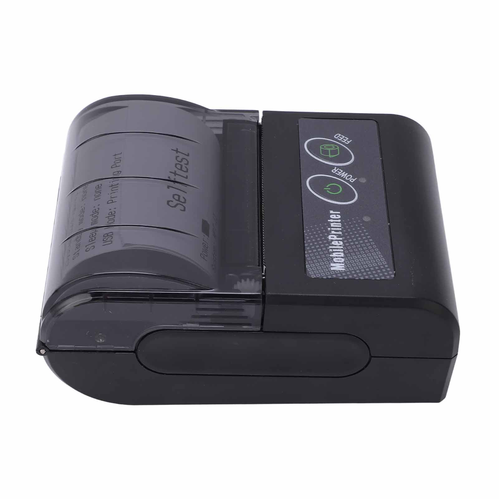 Domqga Mini Thermal Printer, Ink Free Wireless Humanized POS Printer Rechargeable Portable For