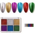 thumbnail image 1 of Six Color Aurora Powder For Nail Glitter Nail Polish Powder 4g D6l8, 1 of 8