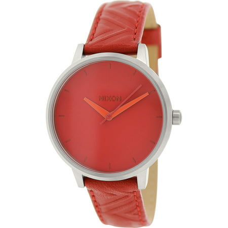 Nixon Women's Kensington A1081744 Dark Red Leather Quartz Fashion Watch