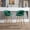 Green, variant on 2 Bar Stools, 30 Inch High, Gray Velvet With Golden Leg And Footrest Base, Fashionable Comfortable Of Leg, For A Classy Ambience