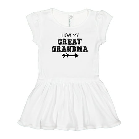 

Inktastic I Love My Great Grandma with Arrow Gift Toddler Girl Dress