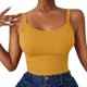thumbnail image 1 of Gibobby Camiseta sin mangas de punto sexy de color de verano para mujer(Amarillo,CH), 1 of 5