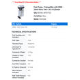 thumbnail image 2 of Fuel Pump - Compatible with 2000 - 2004 Volvo V40 1.9L 4-Cylinder 2001 2002 2003, 2 of 2