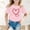 Pink, variant on Boy Tops Crew Neck Spring T Shirt Short Sleeve Tee Heart Print Blouse Lightweight Summer Wear 4-5 Years Grey