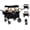 C Black, variant on 4 Seater Stroller Wagon for 4 Kids, Akaber Foldable Wagon Stroller with Snack Tray, Removable Canopy, Large Storage Bag, Phone Cup Holder, Adjustable Push Handles, Black