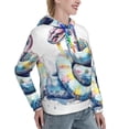 thumbnail image 6 of Salouo Watercolor Snake Pattern Hoodie Sweatshirts for Women, Autumn Pullover Hoodie Workout Sweat Women's Long Sleeve Preppy Sweatshirts-Medium, 6 of 7