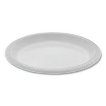 Pactiv Meadoware Impact Plastic Dinnerware, Plate, 8.88" dia, White, 400/Carton (YMI9)