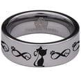 thumbnail image 2 of Mrs. Cat Couple Tungsten Carbide Ring, 2 of 9