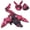 Black Red Pterosaur, variant on 1pcs 3D Printed Articulated Dragon in Egg, Crystal Gift Desk Decor