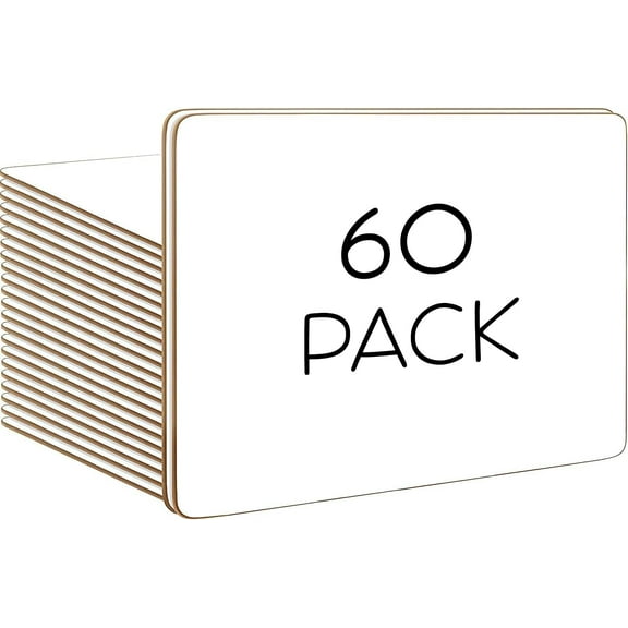 60 Dry Erase Lap Boards White Boards - Super Value Pack of 9”x12”