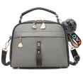 thumbnail image 1 of Sac à Main Épaule Mode Décontracté Couleur Unie Fermeture Éclair Sac Bandoulière, 1 of 10
