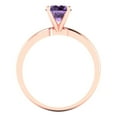 thumbnail image 4 of Clara Pucci 14K Rose Gold Solid Gold Alexandrite Solitaire Anniversary Ring for Women - 1 cttw Round Cut, 4 of 8