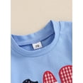 thumbnail image 4 of SUNSIOM Ensembles de Shorts pour Garçons de la Fête de l'Indépendance Manches Courtes Col Rond Hauts Broderie Popsicle Ensembles de Shorts à Carreaux, 4 of 6