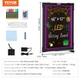 thumbnail image 6 of VEVOR LED Message Writing Board,16"x12" Illuminated Erasable Lighted Chalkboard, Neon Effect Menu Sign Board, Drawing Board with 8 Fluorescent Chalk Markers and Remote Control, for Home Wedding Shop, 6 of 8