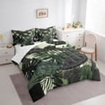 thumbnail image 2 of Erosebridal Ocean Animal Turtle 7 Pieces Bedding Comforter Set,Green Tropical Plant Monstera Leaf Full Bedding Set For Adults,Reversible, 2 of 7