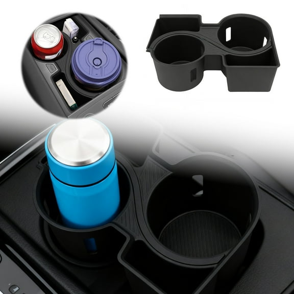Universal Car Cup Holder Expander Insert Organizer With Adjustable Base Design For Enhanced Vehicle Console Storage