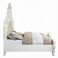 thumbnail image 4 of Kin King Size Bed, Ornate Vintage White, Tufted Beige Faux Leather, 4 of 7
