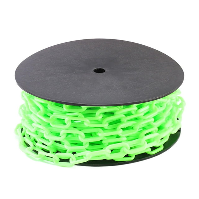 Abbracc Plastic Chain Links Decoration Caution Sign Lightweight Barrier Chain for Bright Green