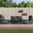 thumbnail image 1 of vidaXL 5 Piece Garden Lounge Set with Cushions Anthracite Steel, 1 of 5