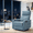Blue, variant on Gewnee Chenille Multifunctional Swivel Rocking Chair, 360° Swivel, Massage & Heating, for Living Room, Office and Home Theater,Beige