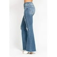 thumbnail image 6 of Judy Blue - Mid-Rise Button Fly Ripped Flare Jeans (33.5" Extra Long Inseam) - 82638, 6 of 8