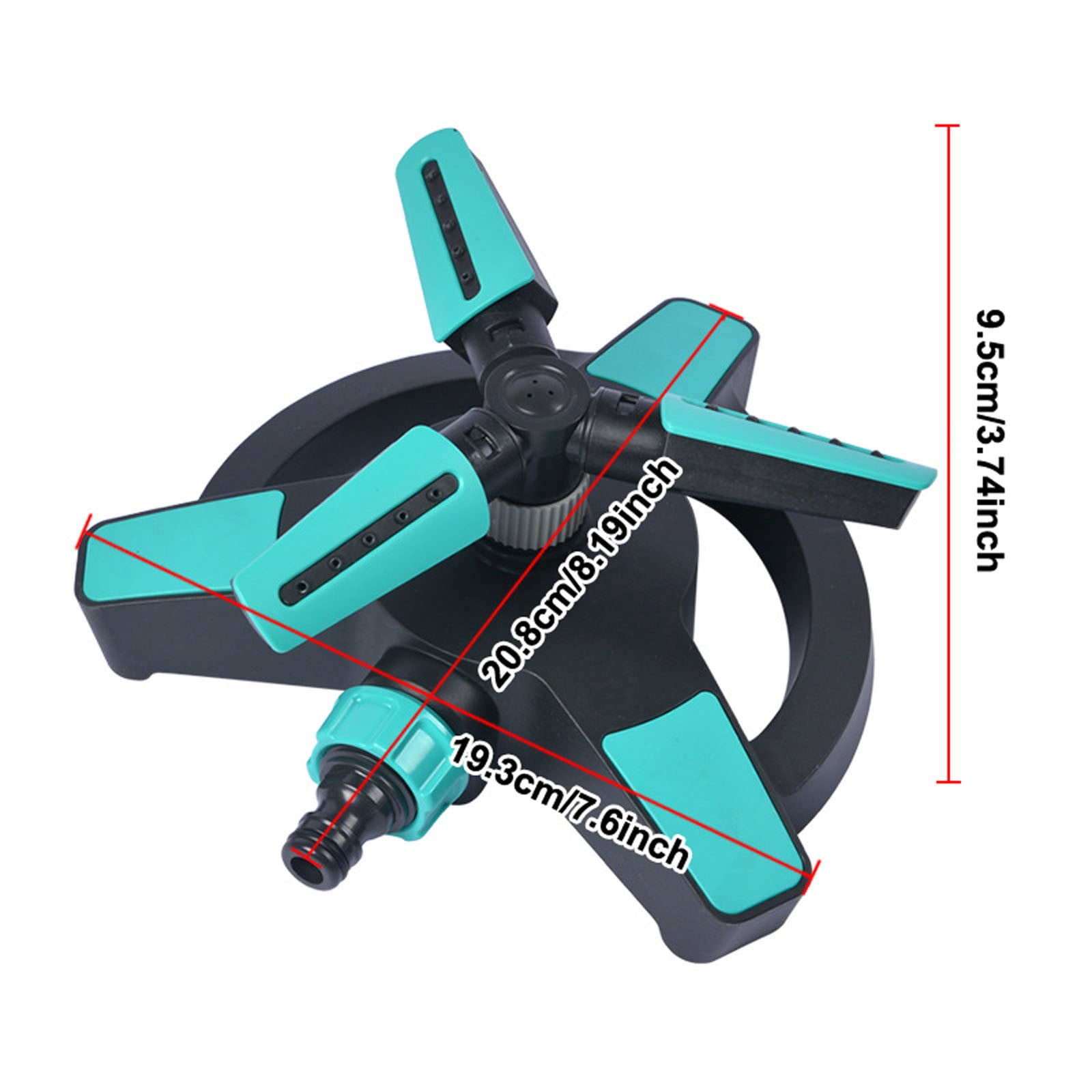 360° Rotating Garden Sprinkler With Adjustable Spray Patterns Efficient Yard Irrigation Tool For Lawn Patio Garden Watering(Blue-21X20X7Cm)