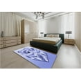 thumbnail image 5 of Ahgly Company Machine Washable Indoor Rectangle Transitional Periwinkle Purple Area Rugs, 5' x 7', 5 of 7