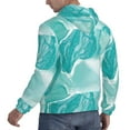 thumbnail image 6 of Kdxio Teal Turquoise 1 Print Mens Casual Hooded Collar Drawstring Hoodies Pullover Sweatshirts Casual Long Sleeve Shirts-Medium, 6 of 7