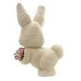 thumbnail image 2 of Easter White Bunny Holding Flower Pot Rabbit Roses Tj9497, 2 of 3