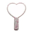 thumbnail image 3 of Skymirror Makeup Mirror Glitter Rhinestone Decor Non-slip Handle Comfortable Grip Easy to Carry Square Round Heart Shaped Handheld Mirror Women Girls Cosmetic Hand Mirror, 3 of 8