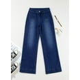 thumbnail image 3 of Women's Wide Leg Jeans High Waisted Stretchy Straight Leg Jeans Loose Trendy Denim Pants with Pocket, 3 of 10