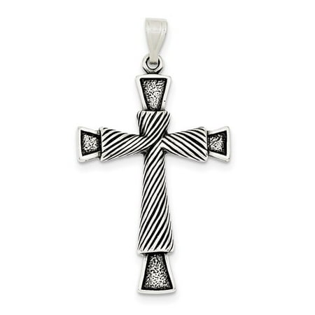 Sterling Silver Antiqued Cross Pendant