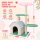 thumbnail image 2 of Árbol para Gatos Forma de Flor Rosa con Casa Grande, Torre Rascador de Sisal Natural Alto 95CM, Poste Rascador de Flores Adorable con Plataforma de Salto para Espacio Pequeño, Centro de Juego, 2 of 7