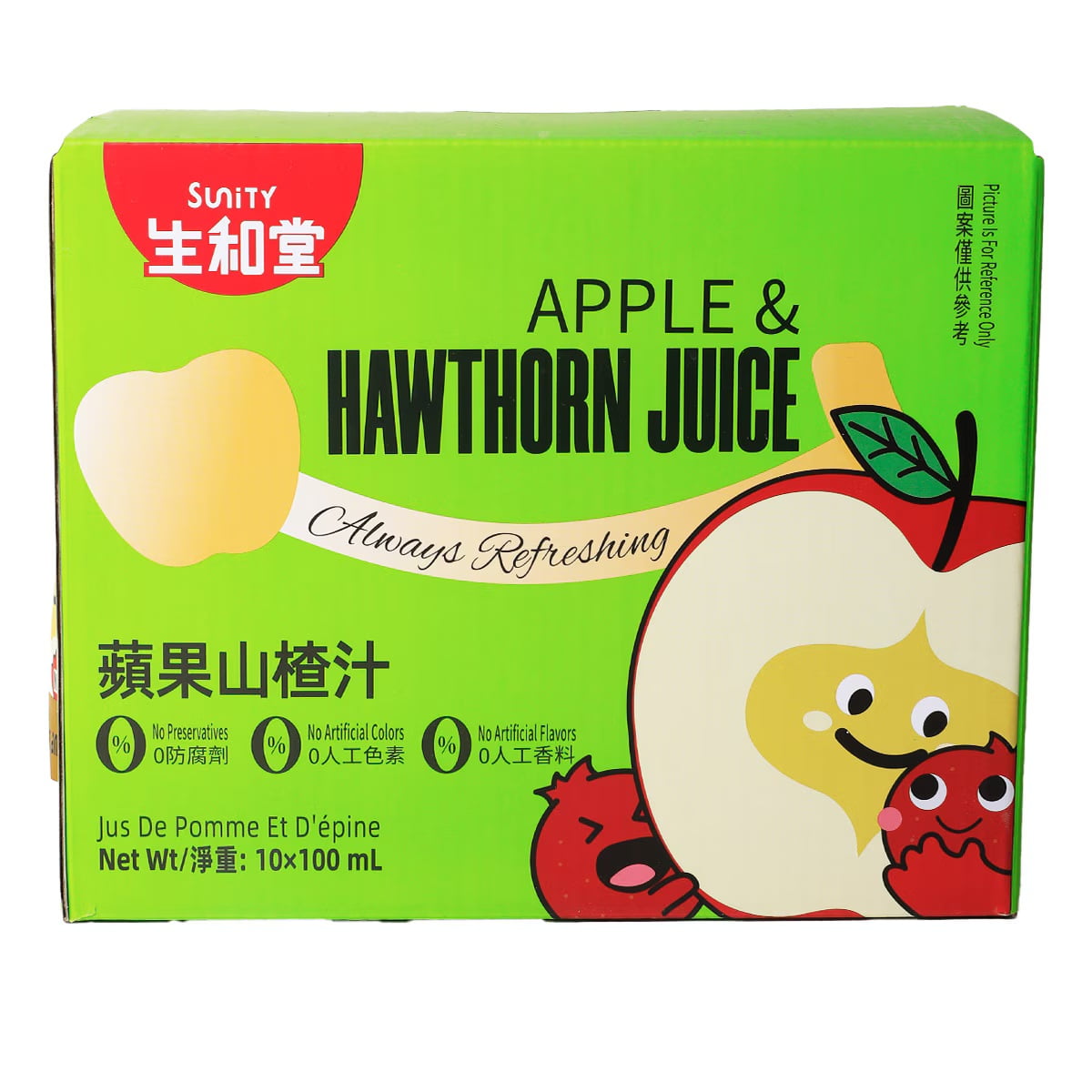 Sunity Apple and Hawthorn Juice, 100ml*10bags