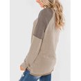 thumbnail image 2 of Blusa casual de manga larga de gamuza sintética para mujer XL, 2 of 3
